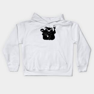 Smiley Black Cat Kids Hoodie